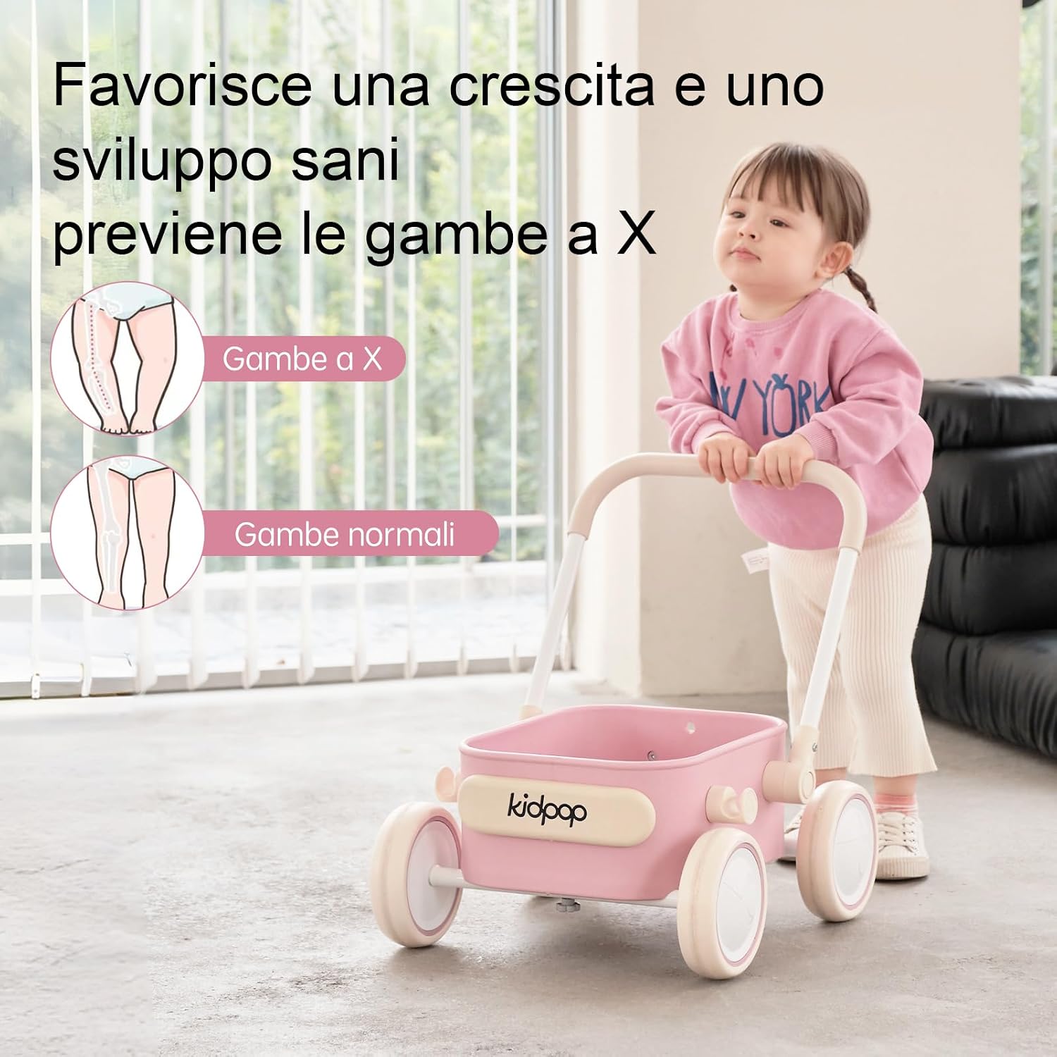 Thumbnail 4 de Kidpop PULA girello 2 in 1 per bambini 6-18 mesi, rosa