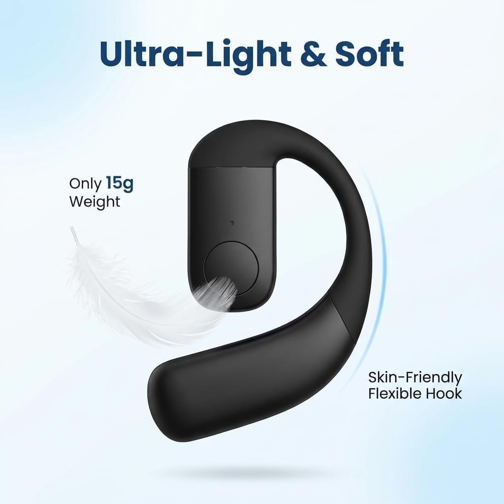 Thumbnail 5 de Bluetooth Headset V5.4 Open-Ear Earpiece with Mic – 30h Talk Time, 200h Standby