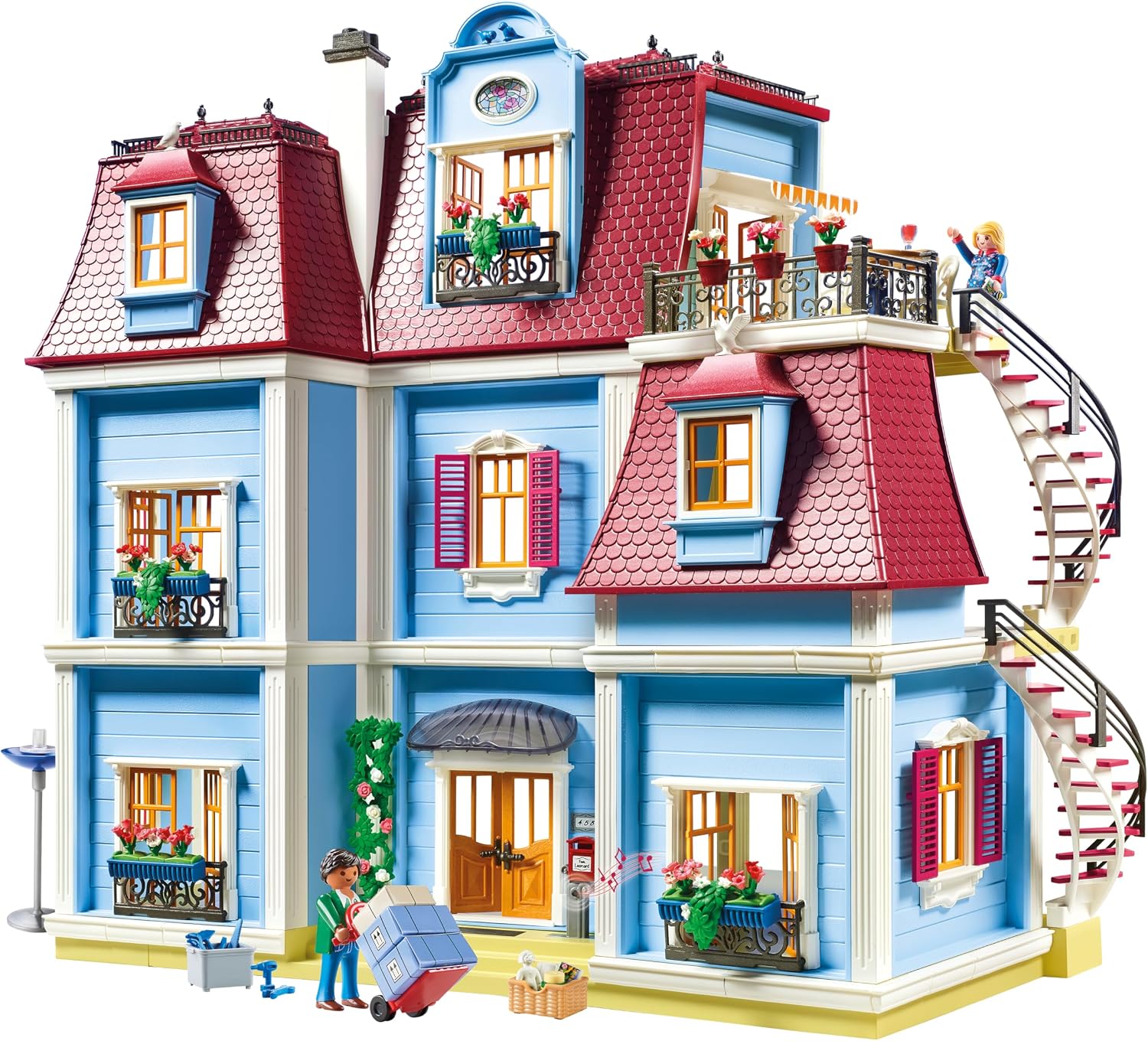 Thumbnail 5 de PLAYMOBIL Mein Großes Puppenhaus 70205 – Mit klingelnder Tür & umfangreichem Zubehör