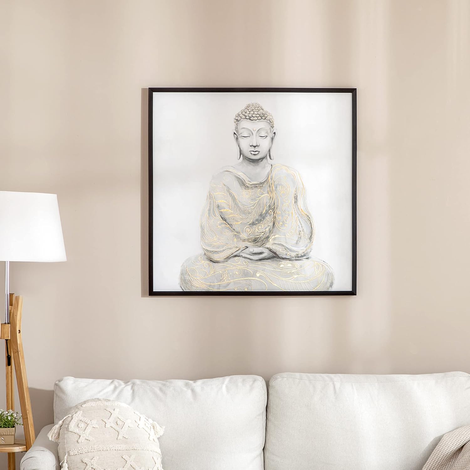 Detalle 2 de HOMCOM Cuadro Lienzo Buda 83x83 cm ✨ Decoración Artística