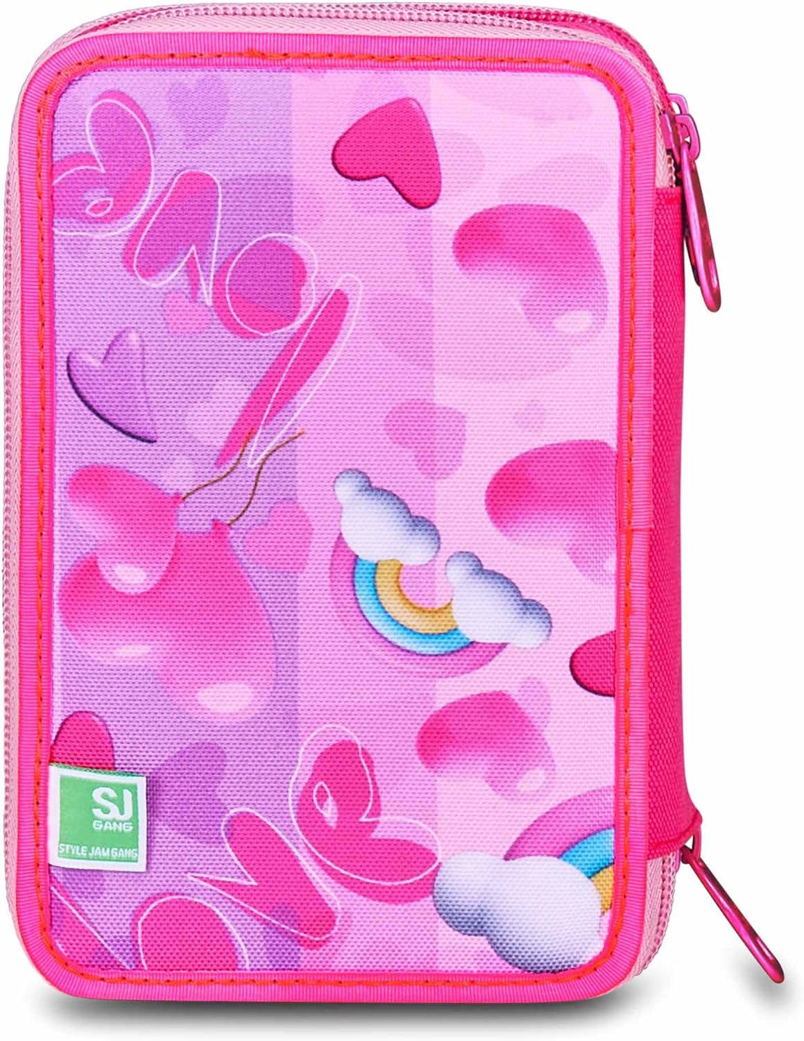 Thumbnail 6 de SJ GANG STYLE JAM GANG Astuccio Scuola 3 Zip, Fucsia – Triplo Scomparto per Scuola Elementare