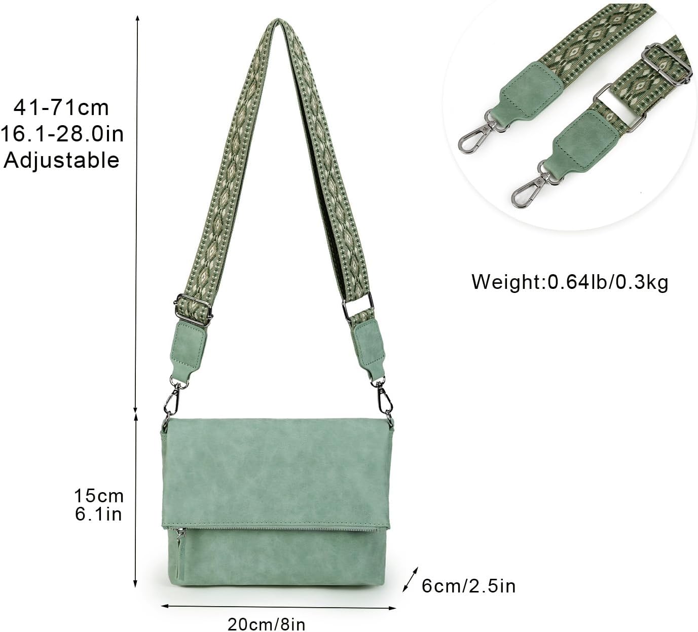 Detalle 2 de Gladdon borsa tracolla da donna 24,5 cm