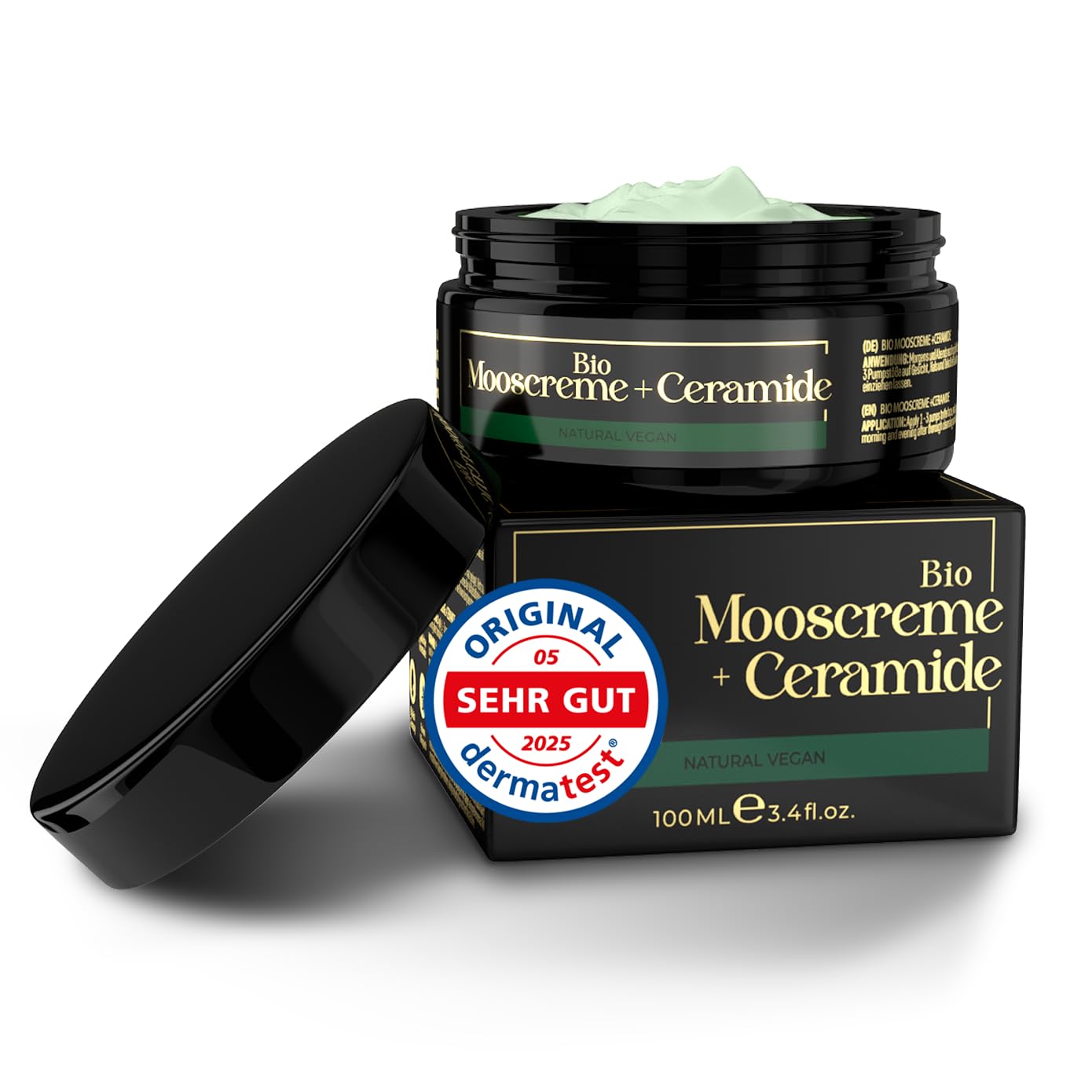 Detalle de Kapua Naturals BIO Moossalbe gegen Falten hochdosiert 100 ml mit MossCellTec™, Ceramiden & Hyaluronsäure