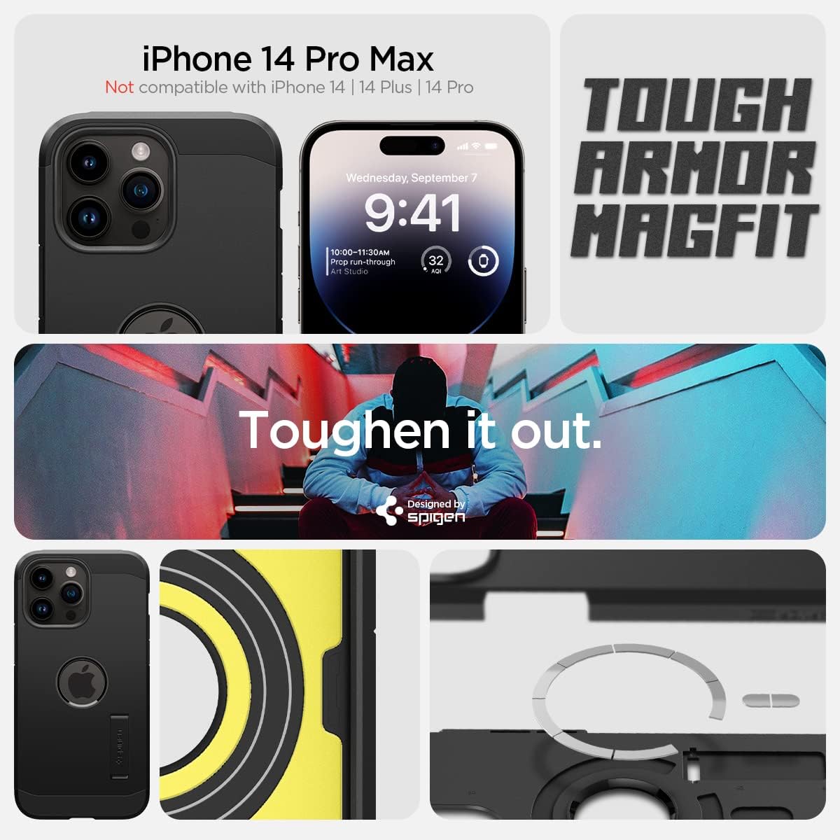 Thumbnail 1 de Spigen Tough Armor Magfit pour iPhone 14 Pro Max — coque MagSafe