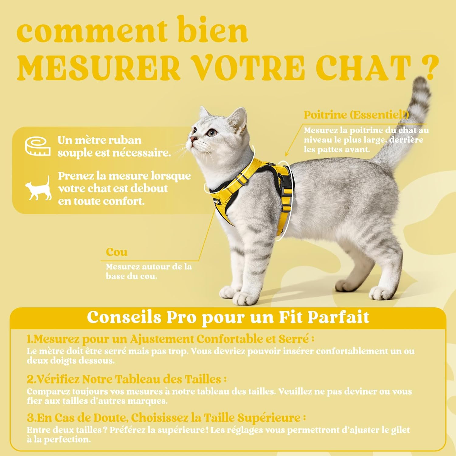 Thumbnail 1 de rabbitgoo Harnais Chat M 48–61 cm 🐾