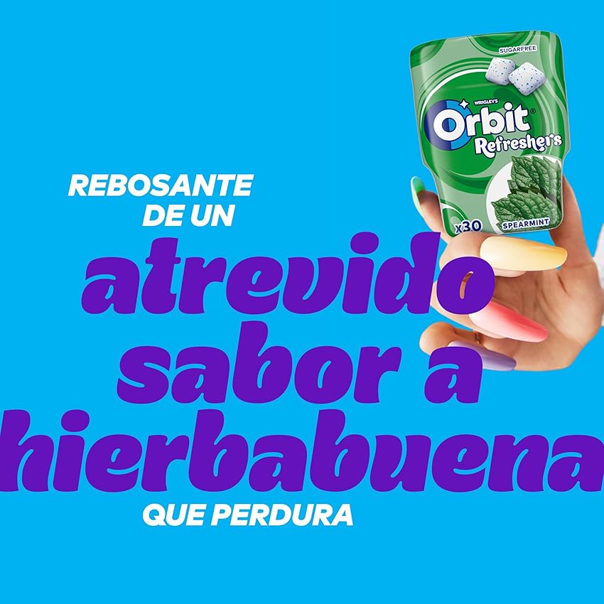 Thumbnail 3 de Orbit Refreshers, Chicles Sin Azúcar Sabor Hierbabuena 🍃
