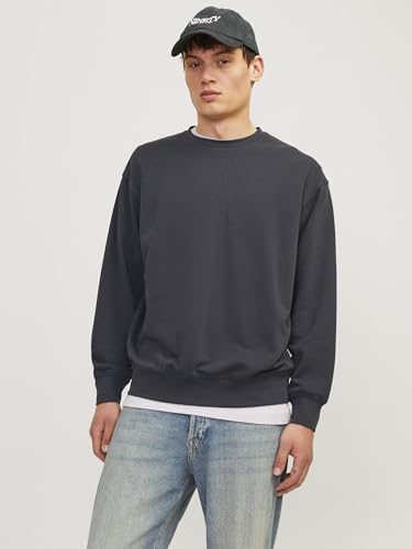 Detalle de JJECHARGE Sudadera con Cuello Redondo Noos de JACK & JONES – Azul Marino (Talla S)