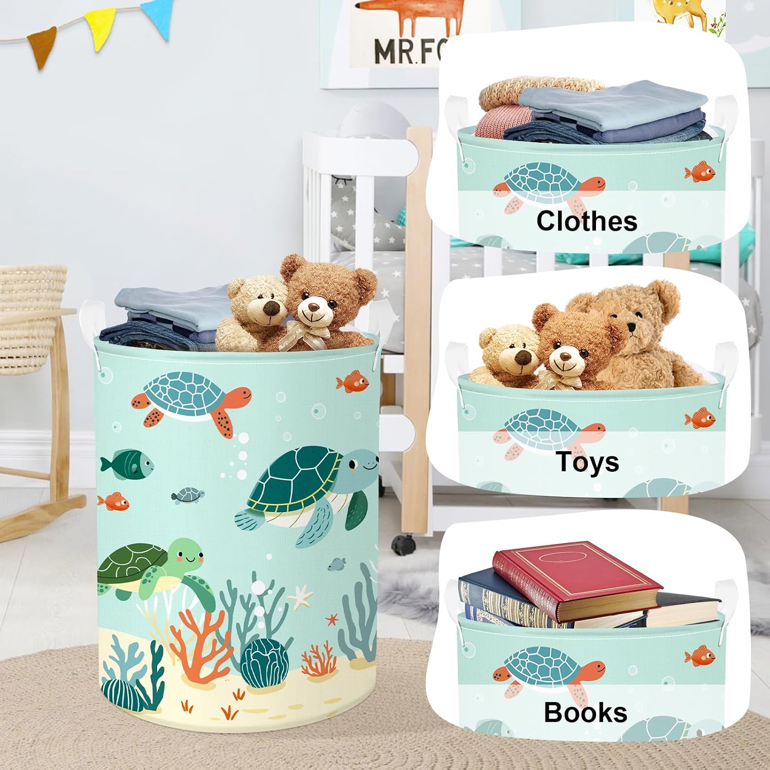 Thumbnail 4 de HUUMONSS Sea Animals Storage Basket 63L