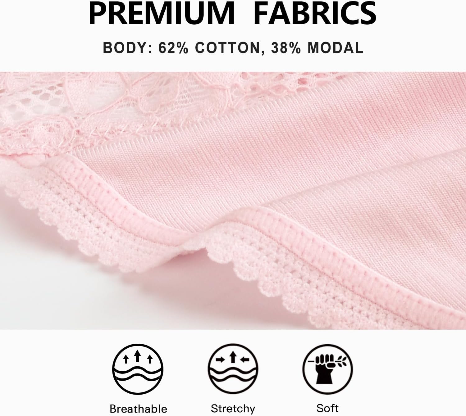 Detalle 2 de VOENXE String Tanga 5er-Pack für Damen