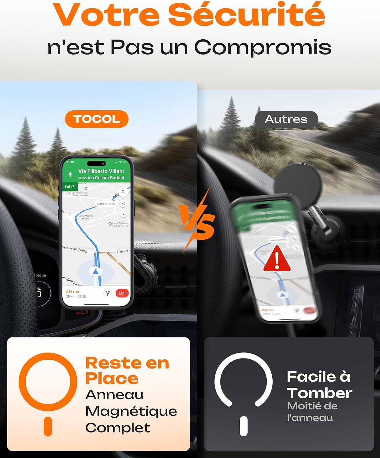 Detalle de Coque magnétique TOCOL pour iPhone 17 Pro Max, 6,9 pouces
