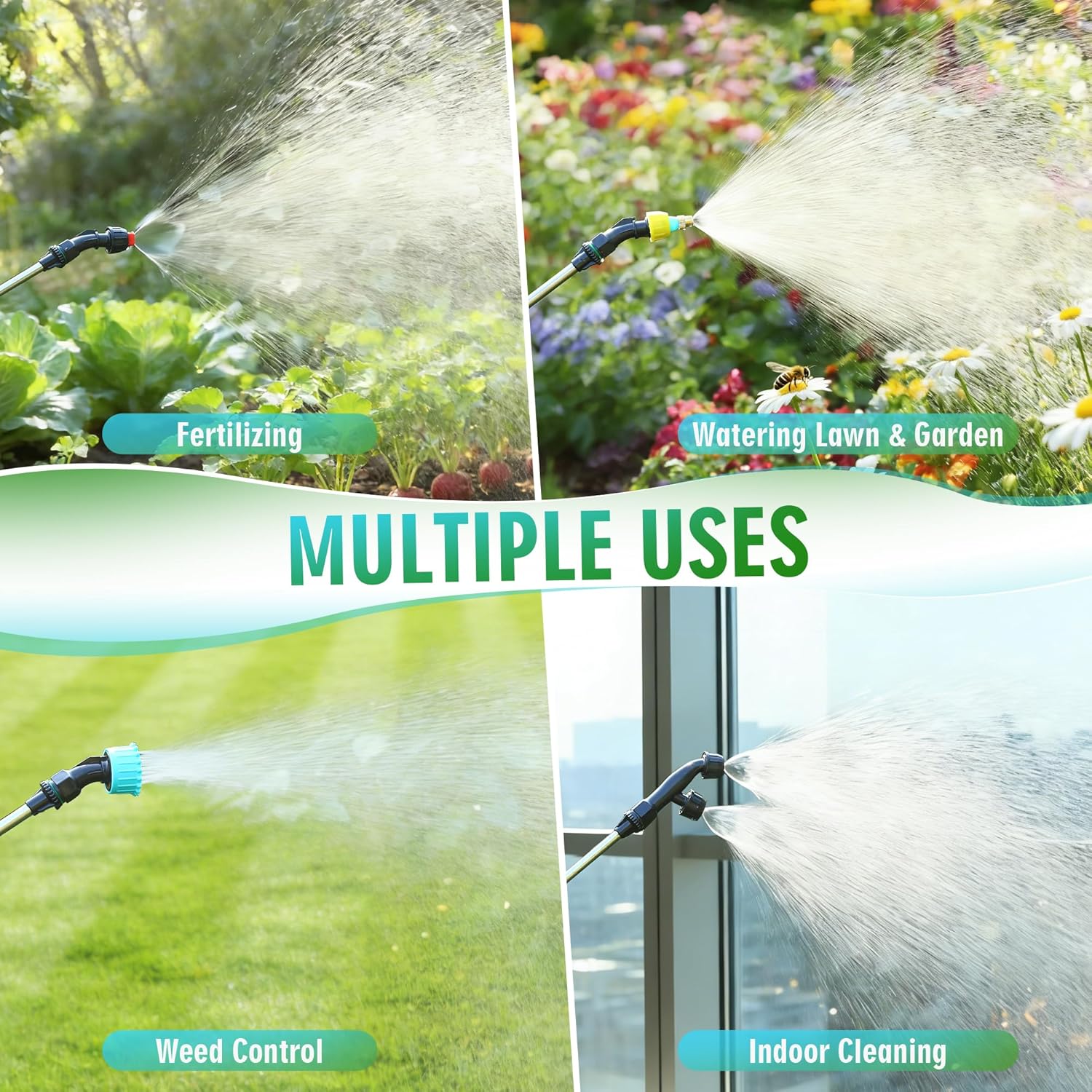Thumbnail 6 de BesWin Battery Powered Sprayer 8L – Rechargeable Electric Garden Sprayer with 3 Speeds, Battery Indicator and Retractable Wand