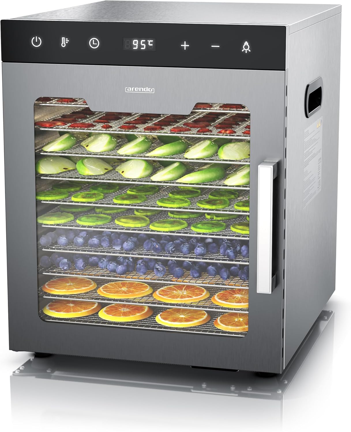 Detalle de Arendo Dörrautomat Edelstahl 800 W für Obst