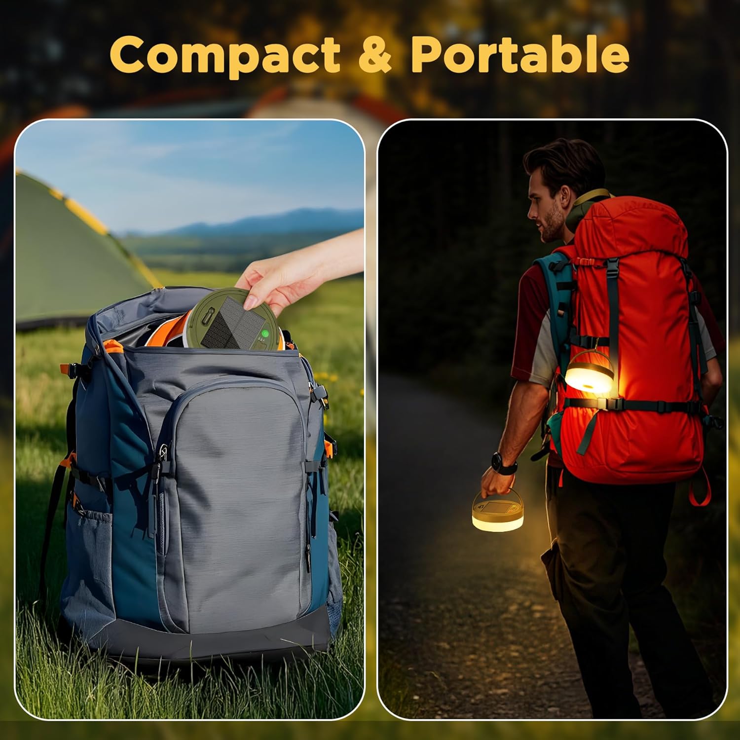 Thumbnail 6 de Famgoods Solar Camping Lights: 32.8ft Retractable String Lights for Tents and Outdoors