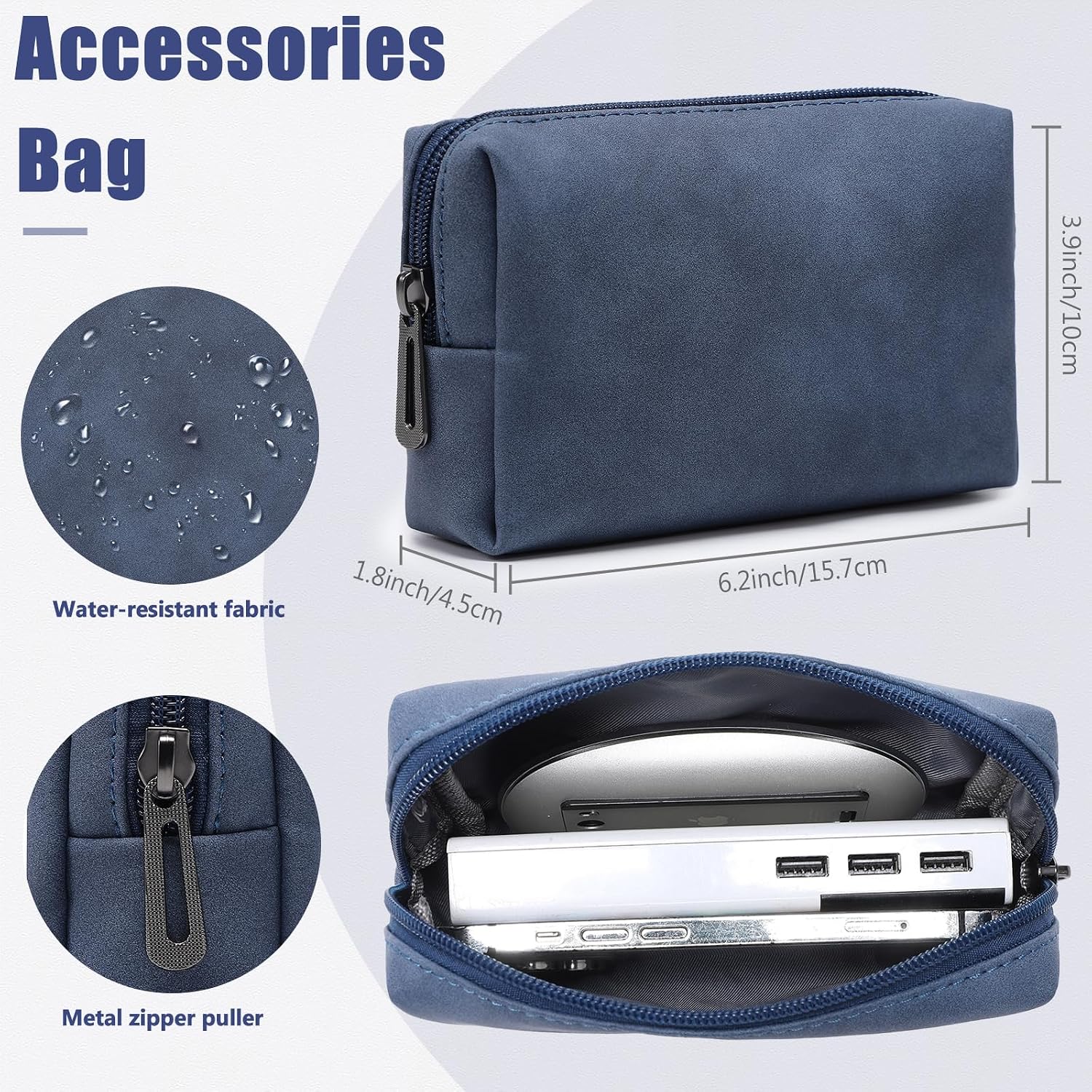 Detalle de HYZUO 13-inch laptop case sleeve with stand (navi blue) for MacBook Air/Pro, iPad & more
