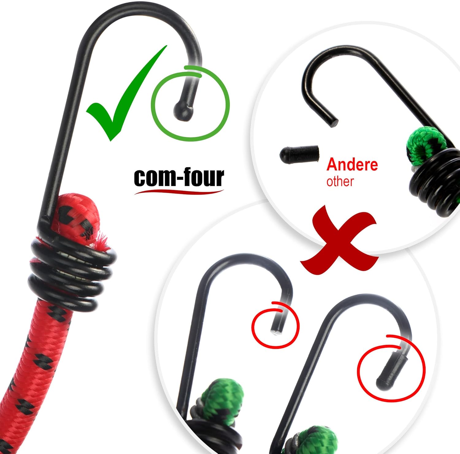 Detalle 2 de com-four COM-FOUR® 10x gomas elásticas 30 kg