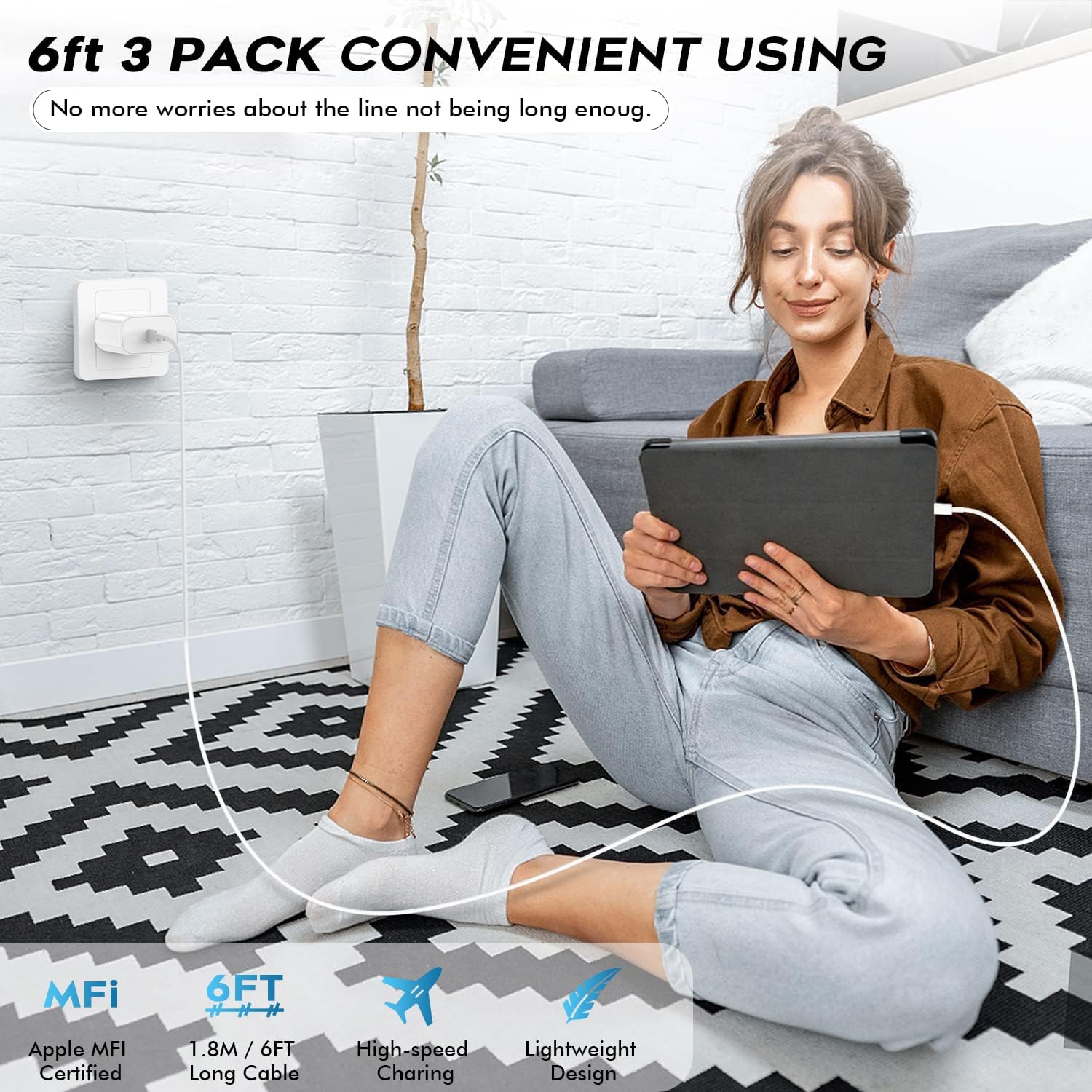 Thumbnail 6 de Kruidvat Fast USB C Charger 20W 6FT Cable Pack