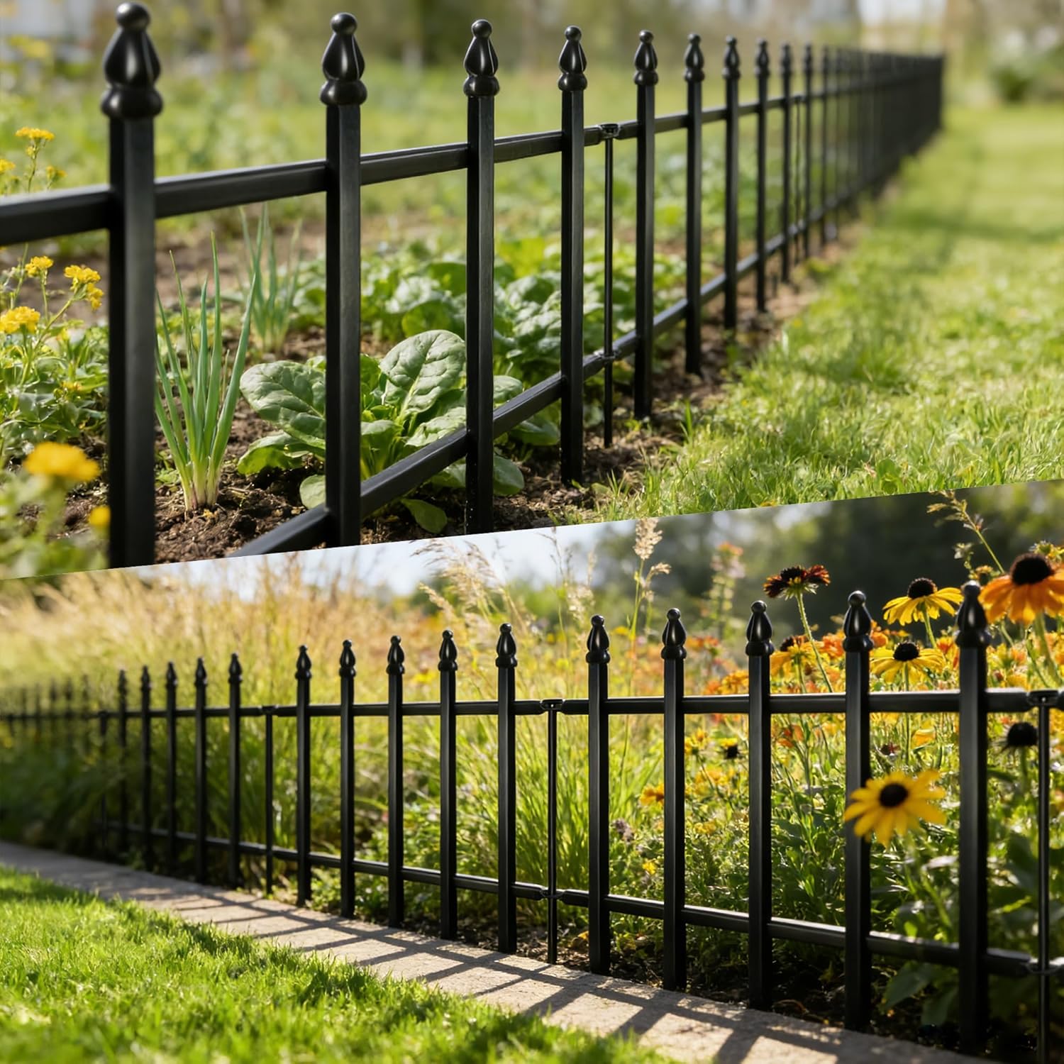 Thumbnail 5 de Thealyn Metal Decorative Garden Fence 40cm Wide x 30cm High (5 Panels, Total Length 2m)