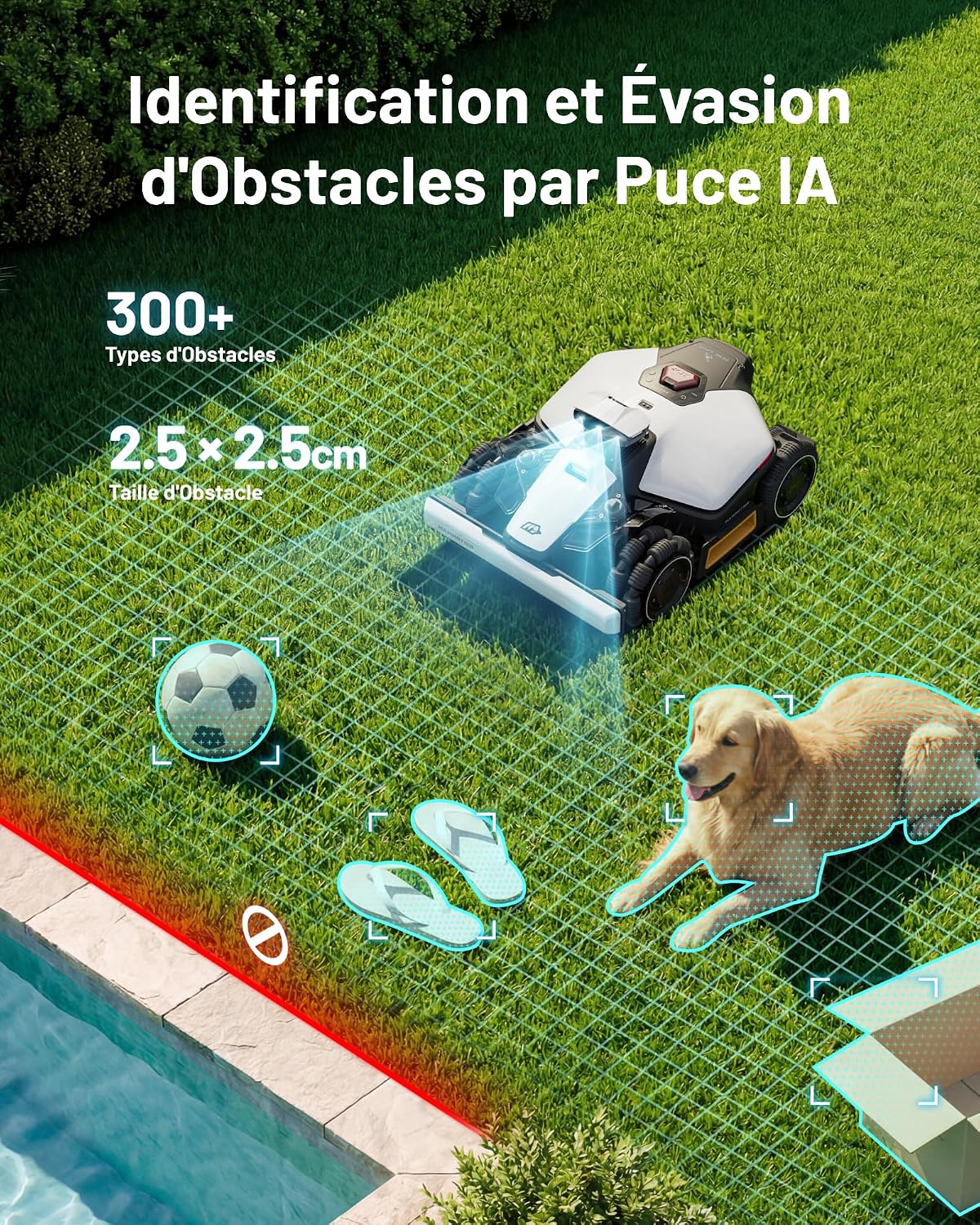 Thumbnail 6 de MAMMOTION LUBA Mini 2 AWD 1000 : robot tondeuse avec cartographie IA et vision par caméra