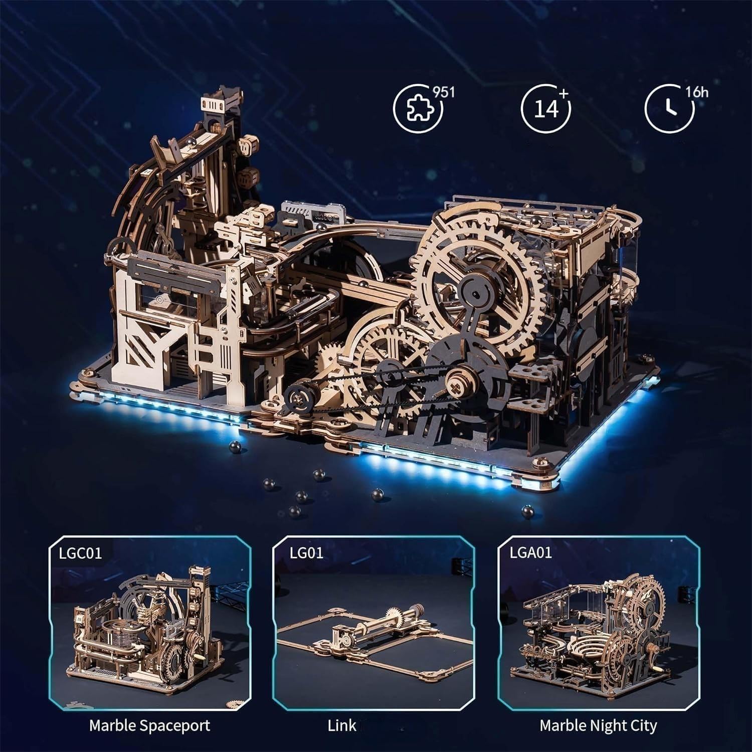 Detalle 2 de ROKR Circuits de billes 3 en 1 🧩