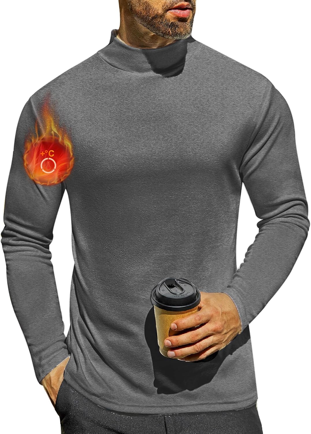 Detalle 2 de Ekouaer Haut thermiques homme manches longues S-3XL