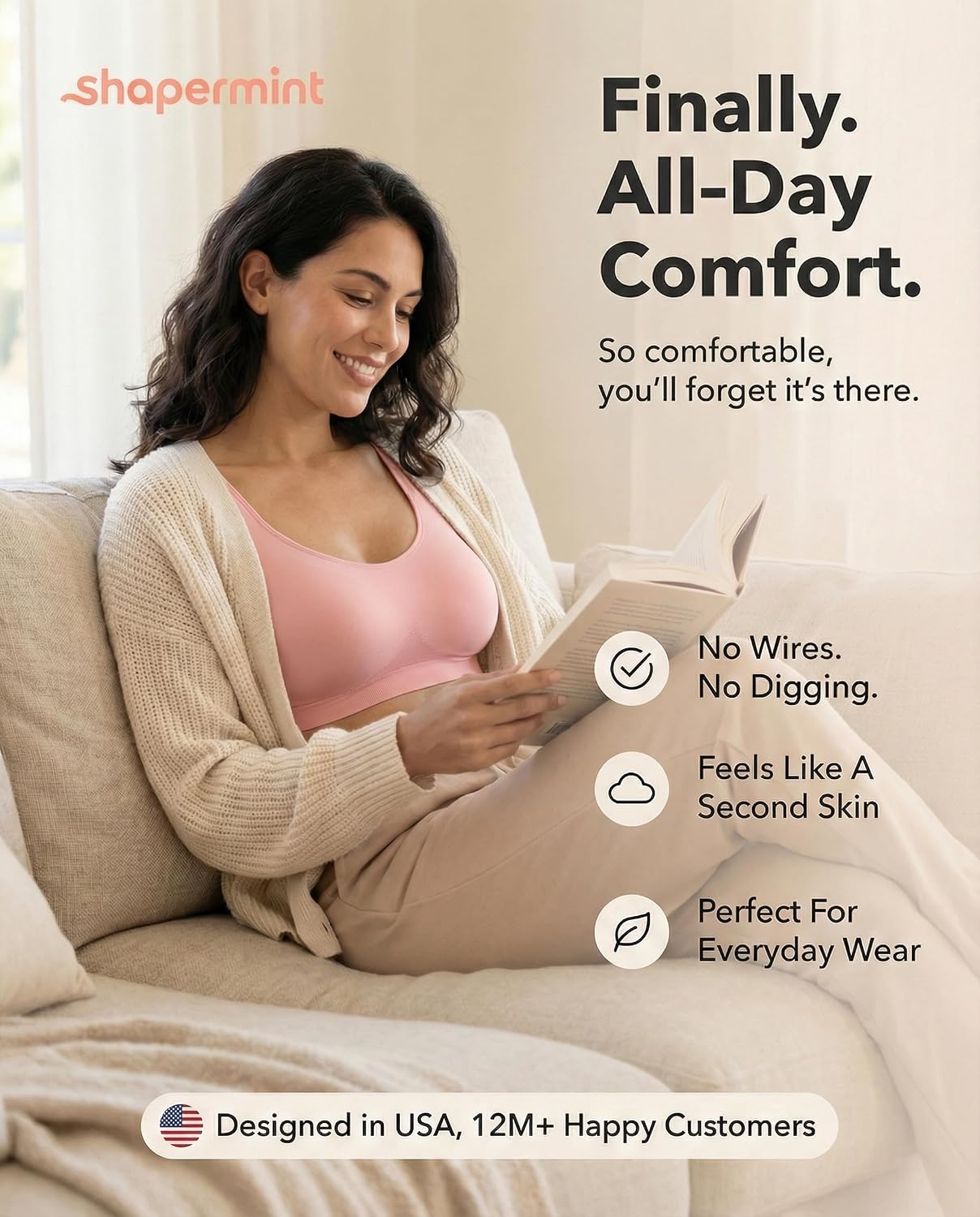 Thumbnail 1 de SHAPERMINT Wireless Bra Natural Lift