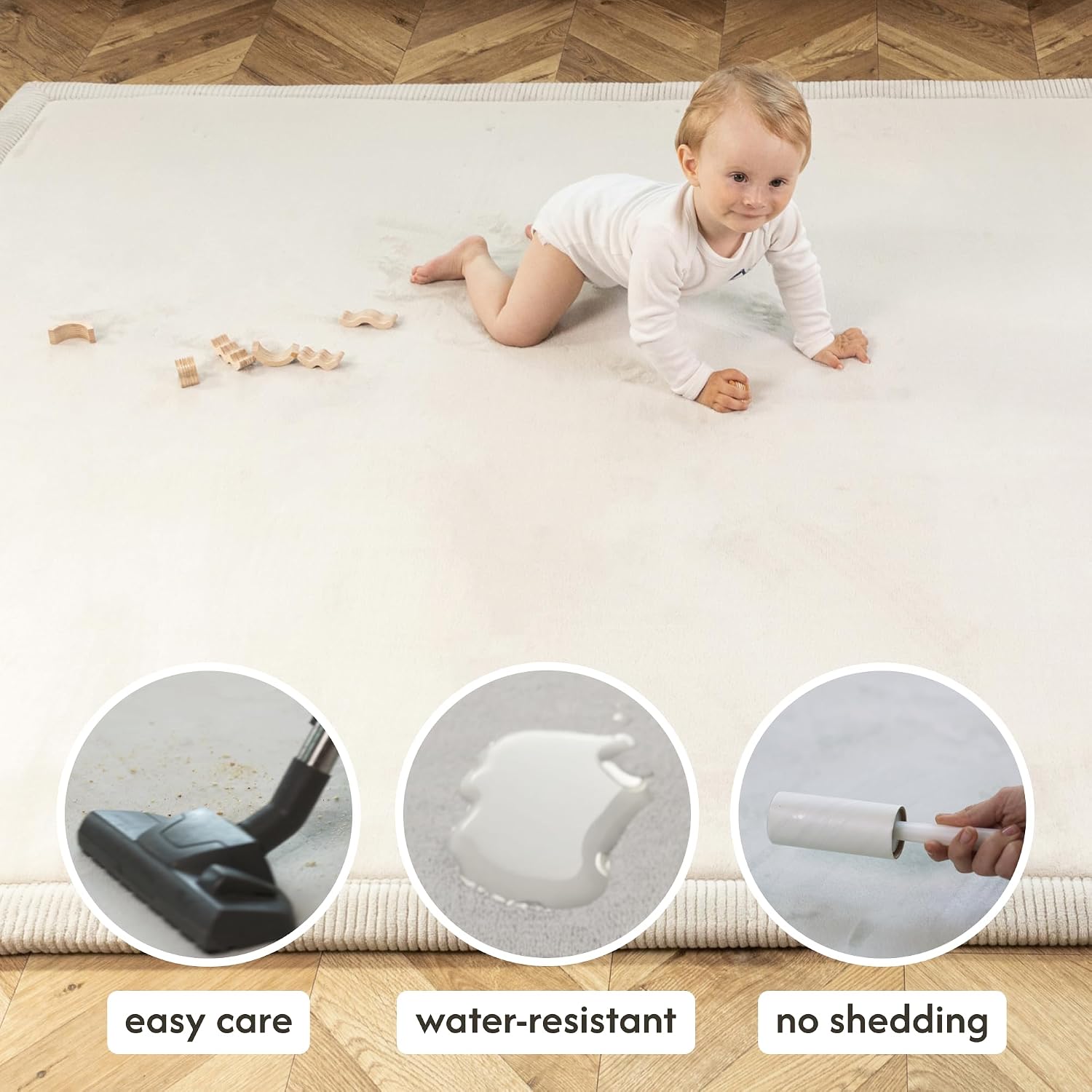 Thumbnail 3 de Hakuna Matte Wolkenweiche Spielmatte Baby 200x150x2,5 cm – Grau, rutschfestes Tatami-Feeling