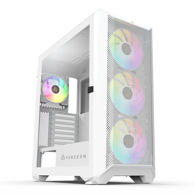 Detalle 2 de Forgeon Arcanite ARGB Torre ATX Blanca 🖥