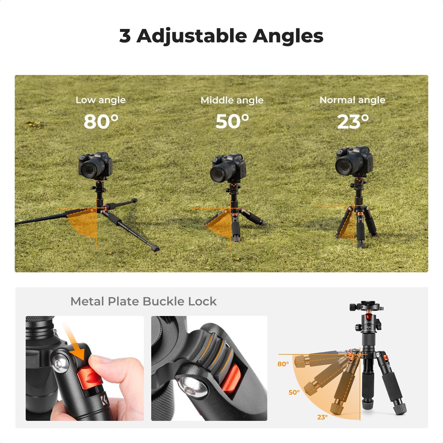 Thumbnail 4 de K&F CONCEPT Mini Desktop Tripod 52cm