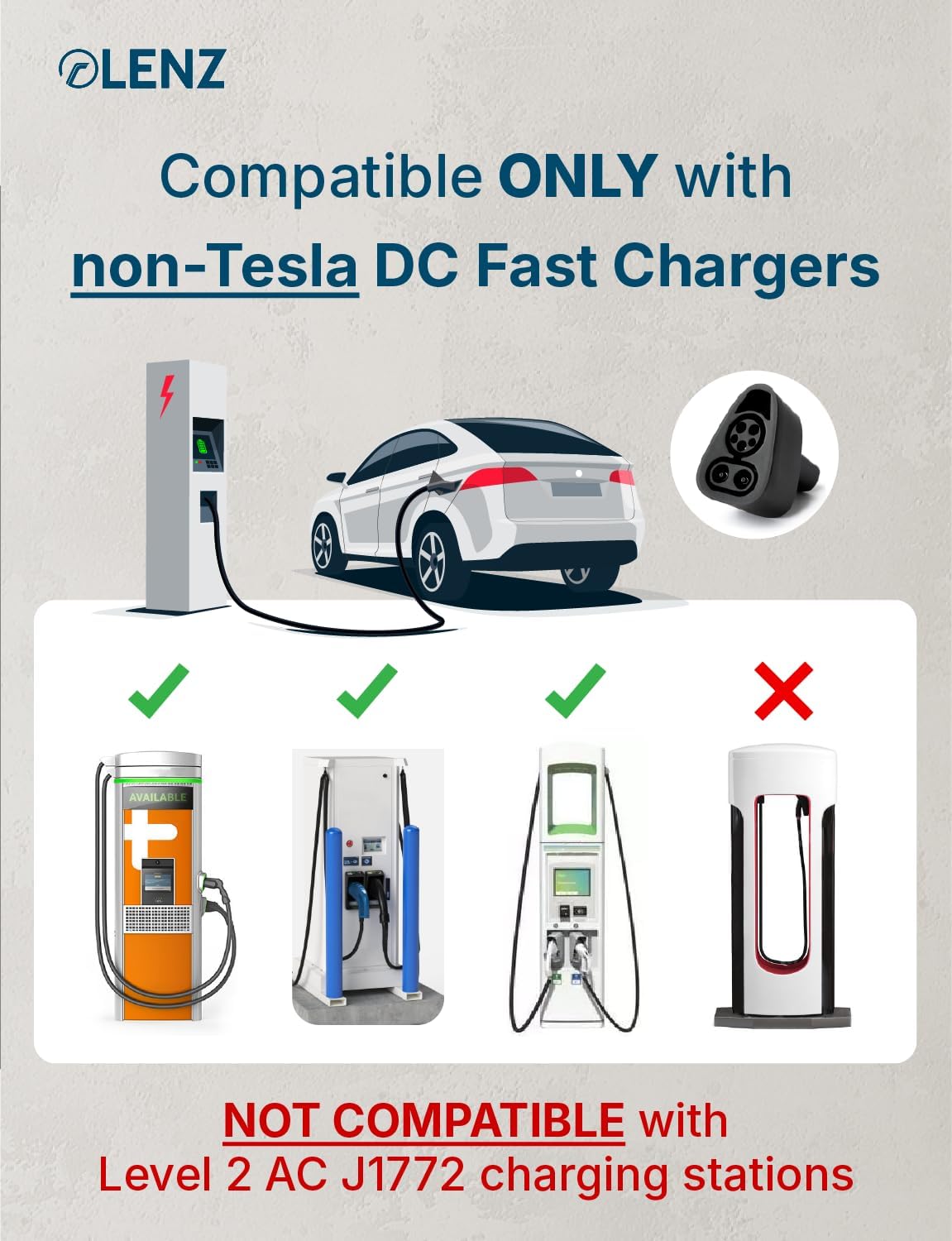 Thumbnail 4 de LENZ CCS1 Tesla NACS charging adapter for CCS EVs 🔌