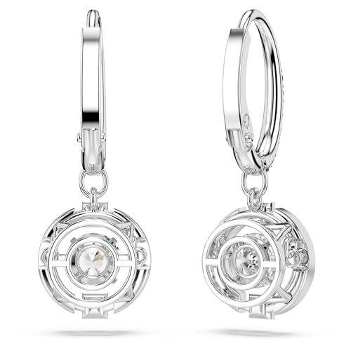 Detalle de Swarovski Orecchini pendenti Sparkling Dance Round, Bianchi, placcato rodio