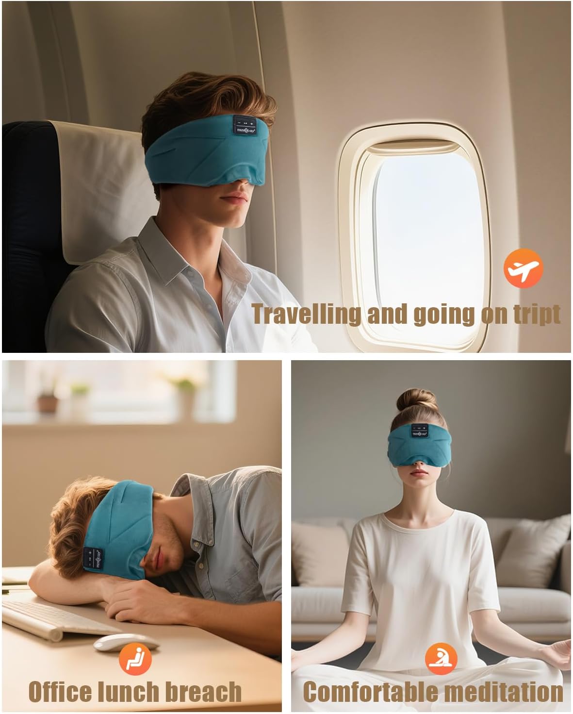 Thumbnail 6 de MUSICOZY Bluetooth Sleep Mask Headphones 16H