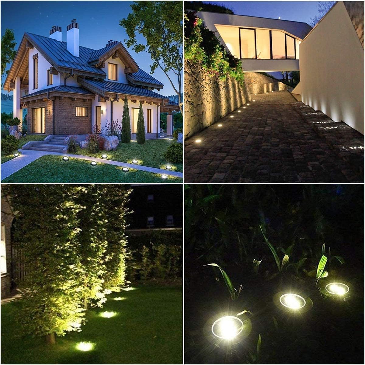 Thumbnail 6 de Nurkoo 12 Stück Solar Bodenleuchte Außen – 12 LEDs, 800 mAh, wasserdicht, automatisches Licht