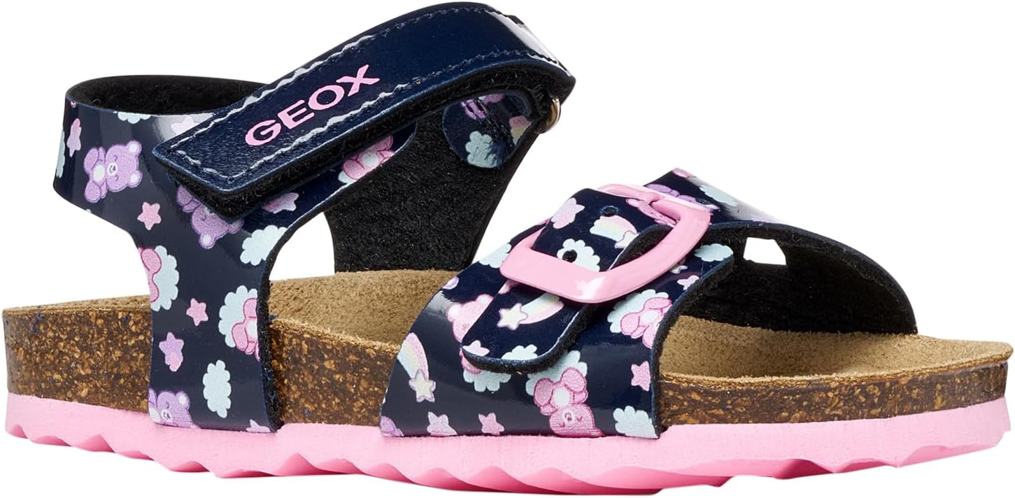 Detalle de Geox Sandali da bambina B CHALKI Girl Navy/Multicolor – comfort traspirante per l’estate della tua piccola