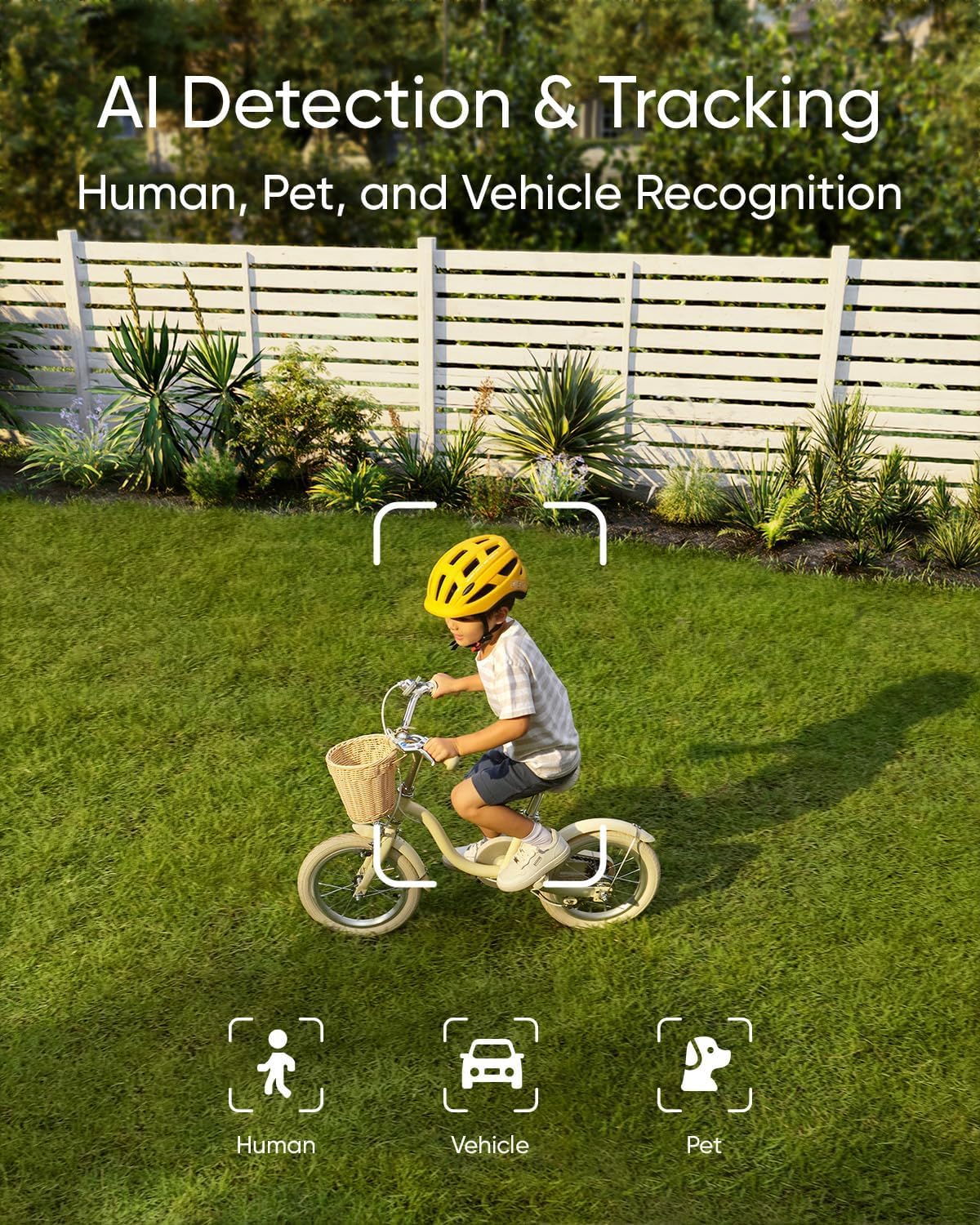 Detalle de eufy Security Floodlight Camera E340: Dual-Lens 360° Coverage with AI Tracking