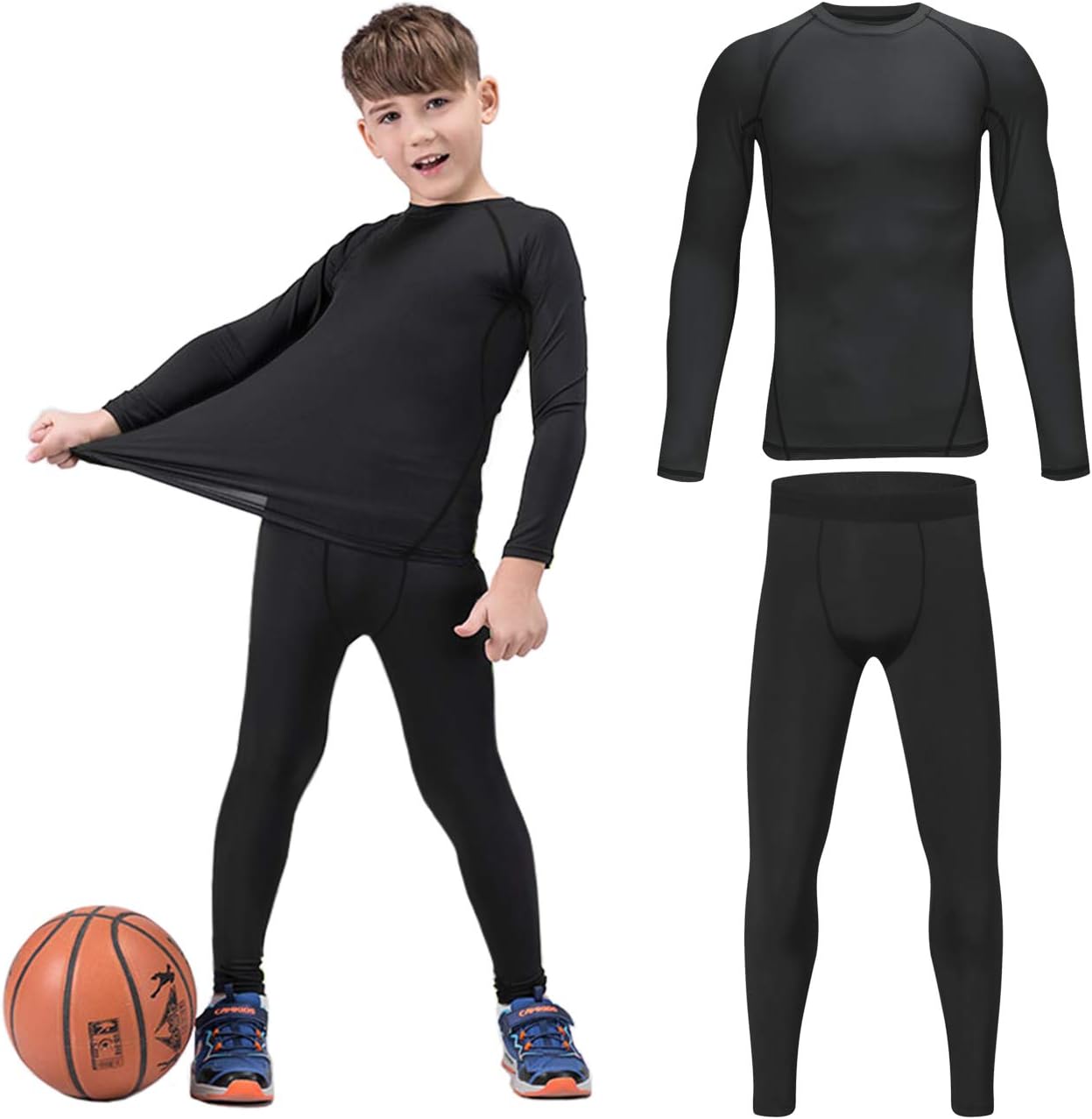 Detalle de HOPLYNN Youth Boys' Compression Leggings 85% Polyester