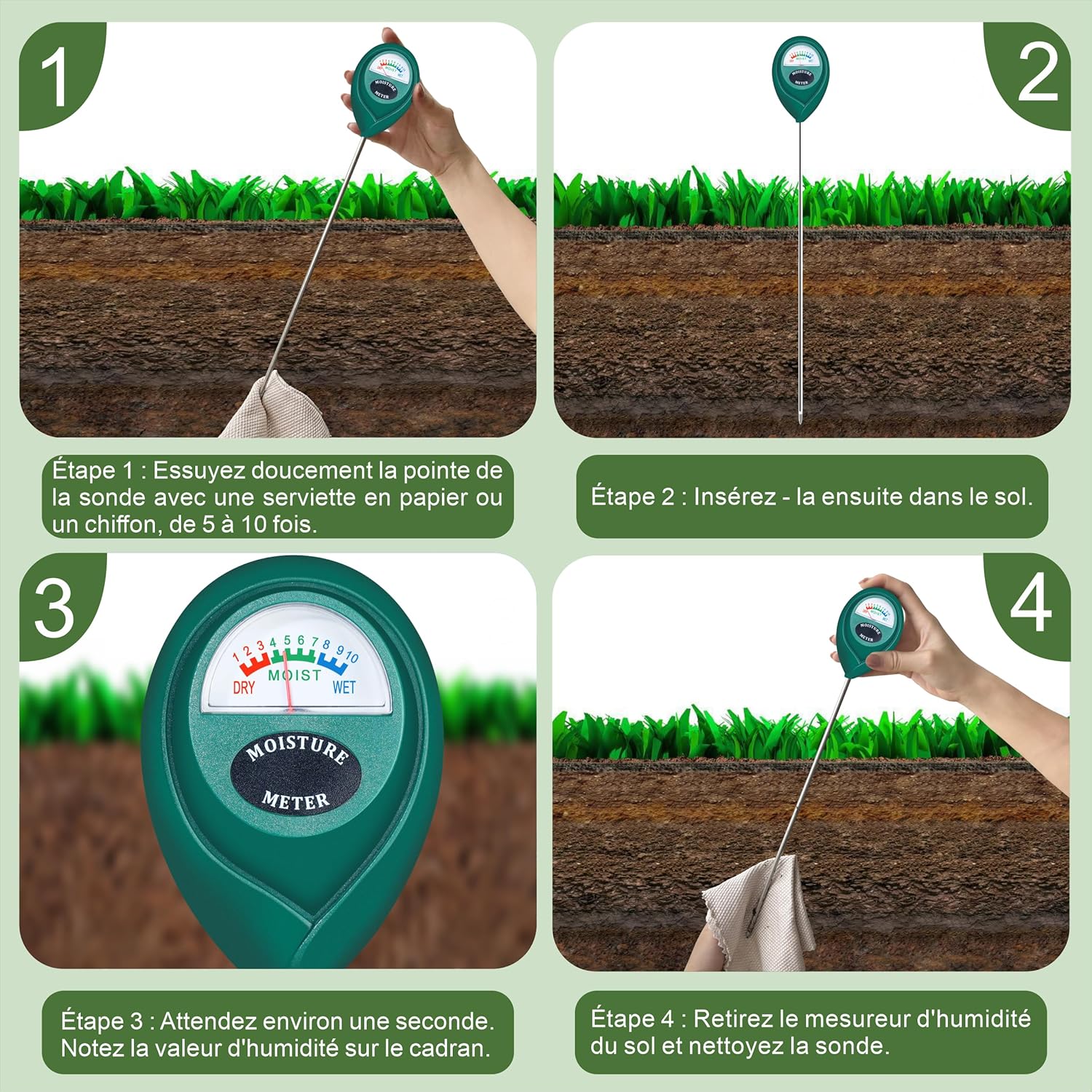Thumbnail 3 de XLUX Capteur d'humidité 14 cm 🌱