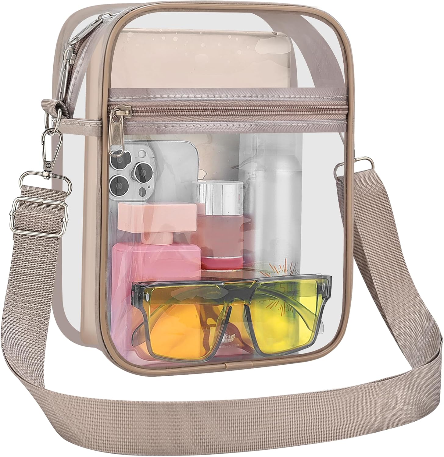 Detalle de USPECLARE Clear Crossbody Bag 8.3 x 6.7 x 2.8 Inches