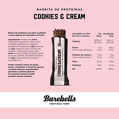 Thumbnail 3 de Barebells Barritas Proteína 20g Cookies and Cream 🍫