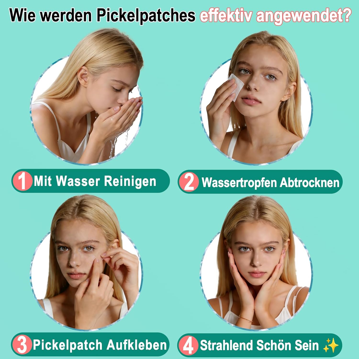 Detalle de Zosilong 720 unsichtbare Pickel-Patches – hautfreundliche Pimple Patches für Tag & Nacht