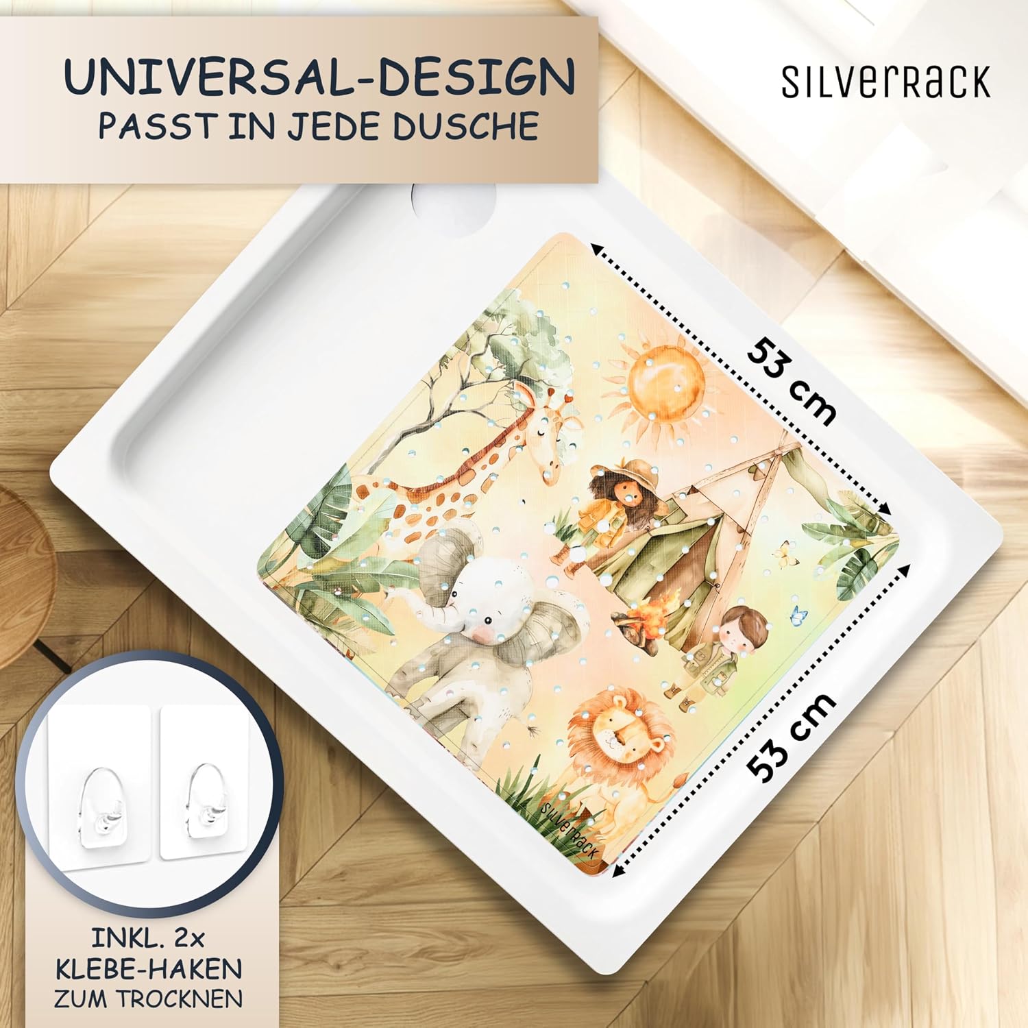 Detalle de SilverRack Tapis de douche 53 x 53 cm