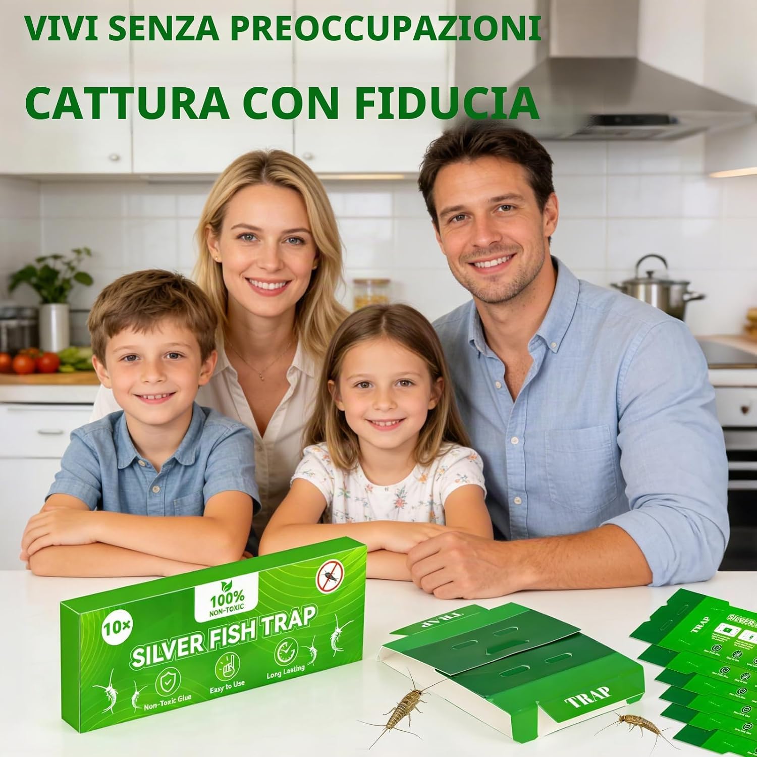 Thumbnail 3 de Pesciolini d'argento Trappole Scarafaggi - 10 Trappole adesive efficaci e sicure per casa