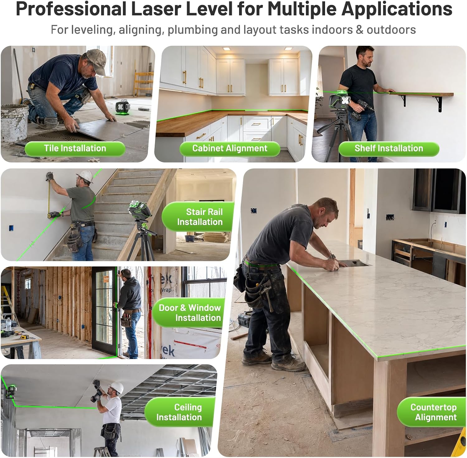 Detalle de Huepar 360° Laser Level S04CG