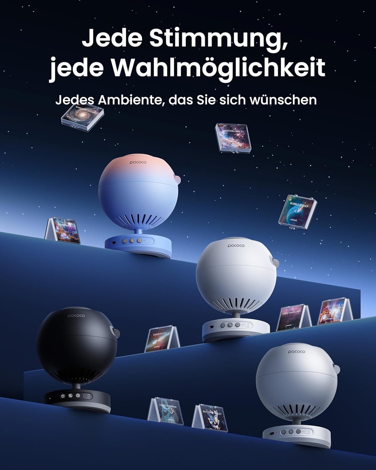 Thumbnail 6 de POCOCO Sternenhimmel Projektor LED Galaxy Projektor fĂŒr Kinder đ