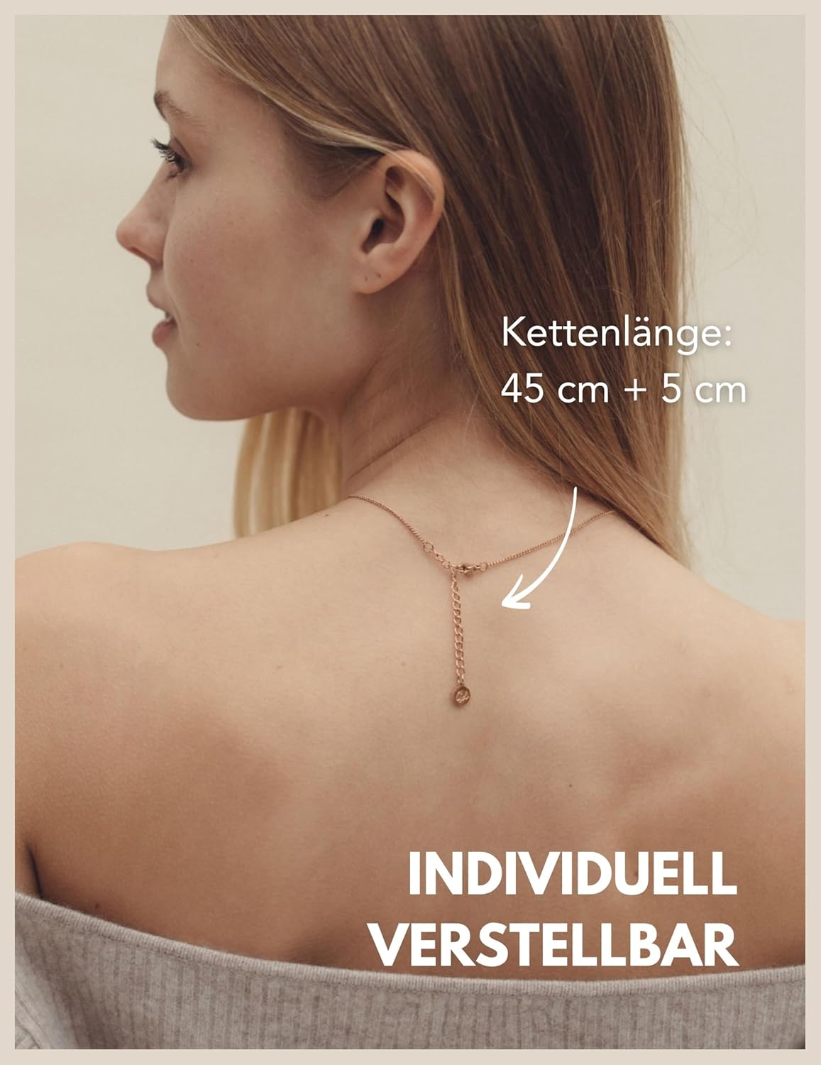 Detalle de GD GOOD.designs Kette Sonne – Wasserfeste Halskette Damen mit Sonnen Anhänger, Edelstahl 316L, 18K Gold/Roségold/Silber, verstellbar 45–50 cm