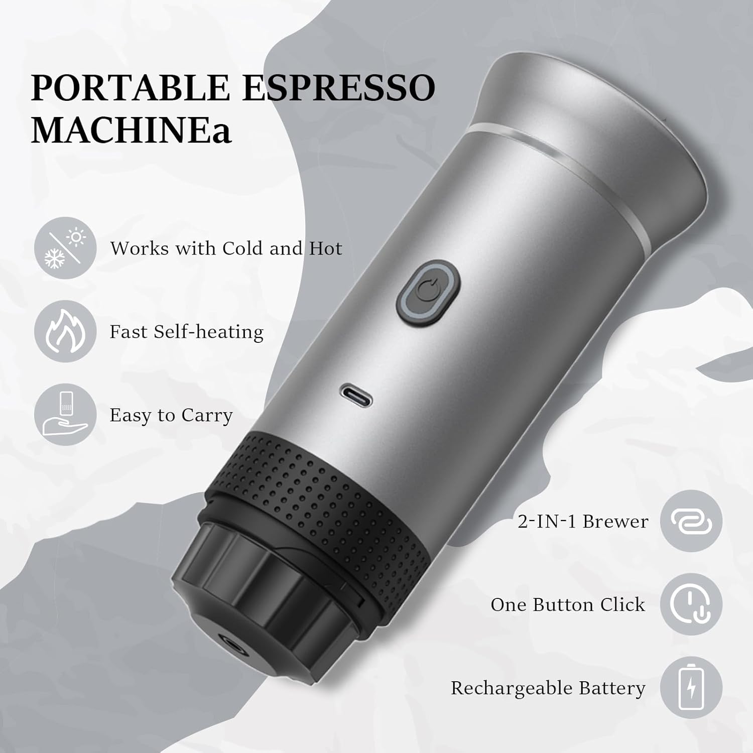 Detalle de Vunzo Cafetera espresso portátil 7500 mAh
