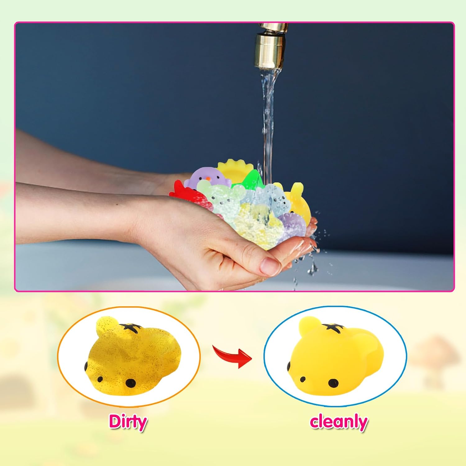 Thumbnail 4 de 200-Piece Mochi Squishy Toys (Kawaii Squishies) Bulk Pack for Kids’ Prizes, Easter Egg Fillers & Goodie Bags