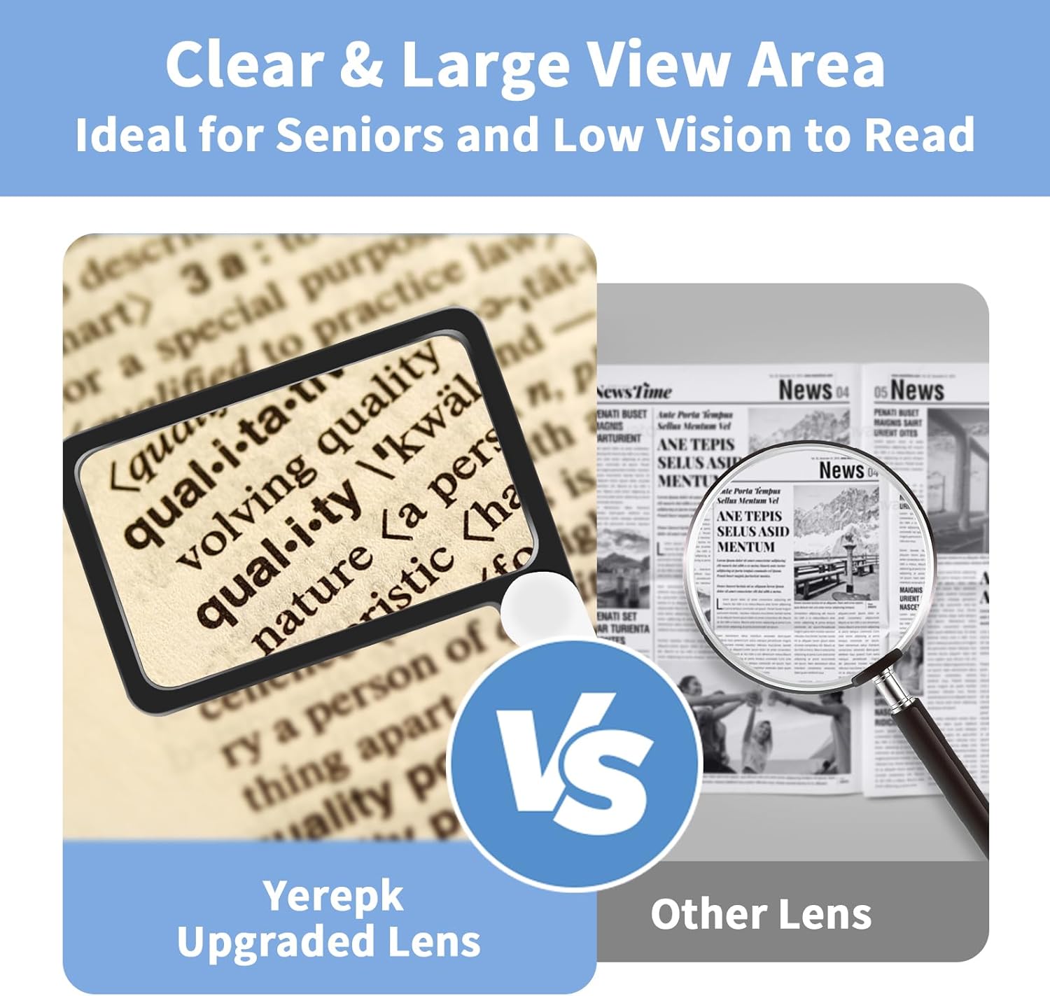 Thumbnail 3 de Yerepk 5X magnifying glass with light