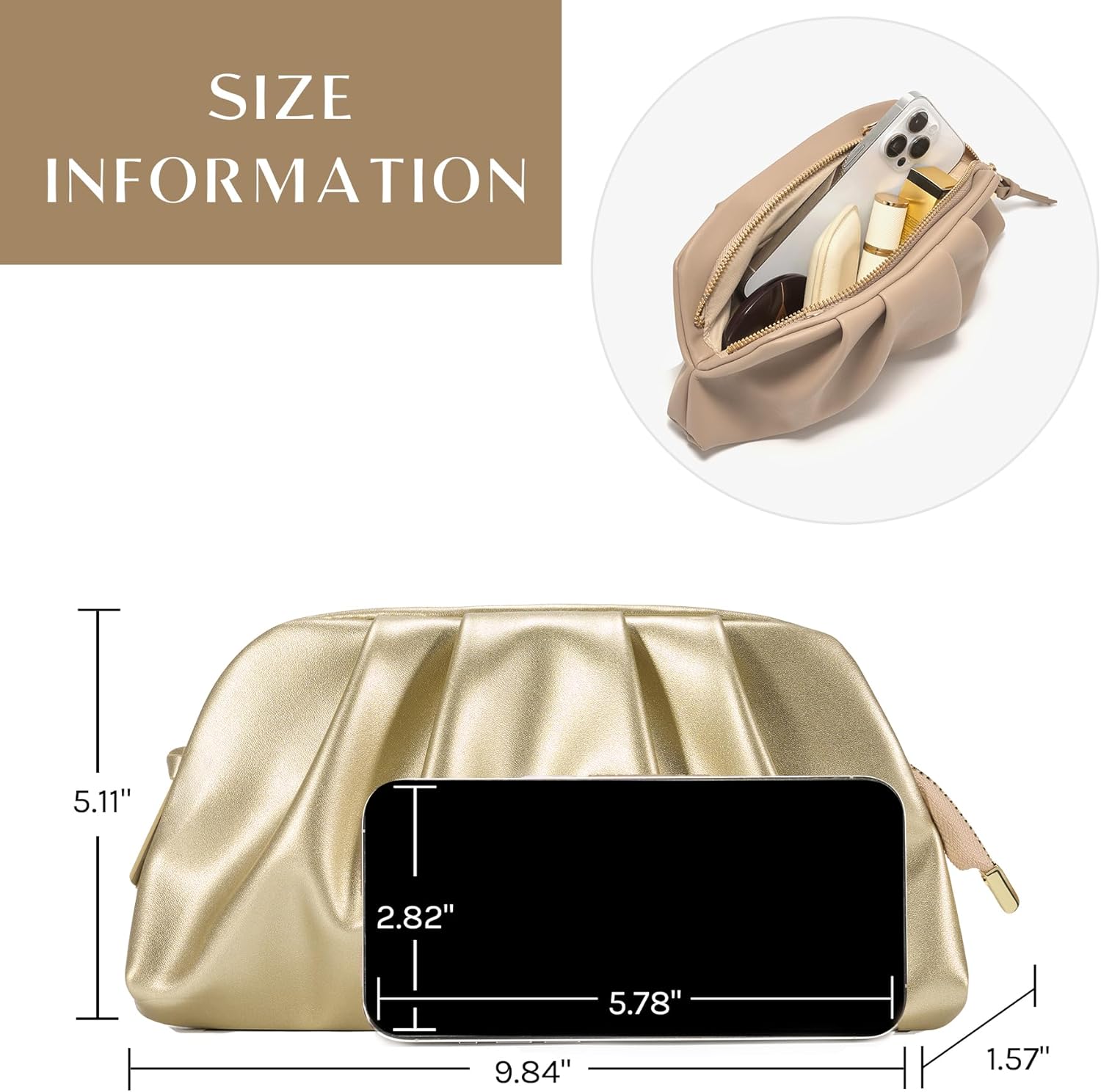 Detalle 2 de SWEETV CHUNLI Vegan Leather Clutch 1pc