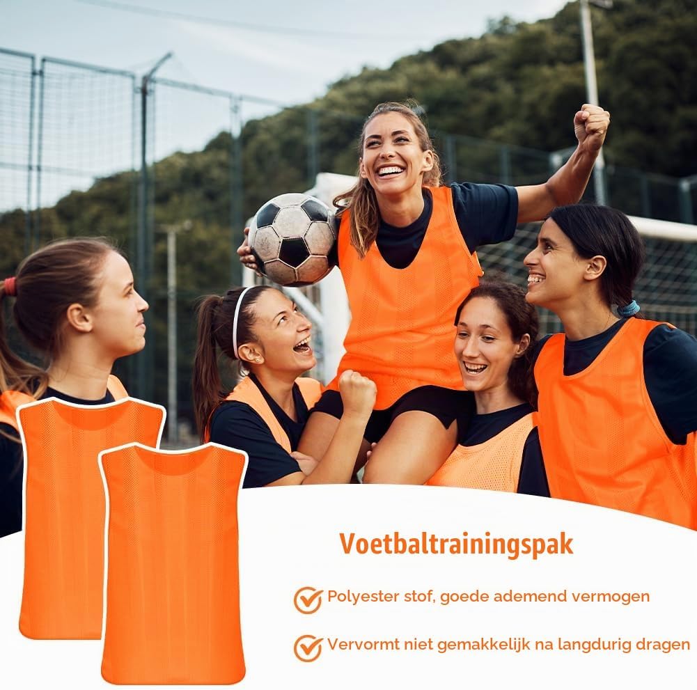 Detalle 2 de BSBUY 5231162 voetbaltrainingshesjes, 6-delige meshset van polyester