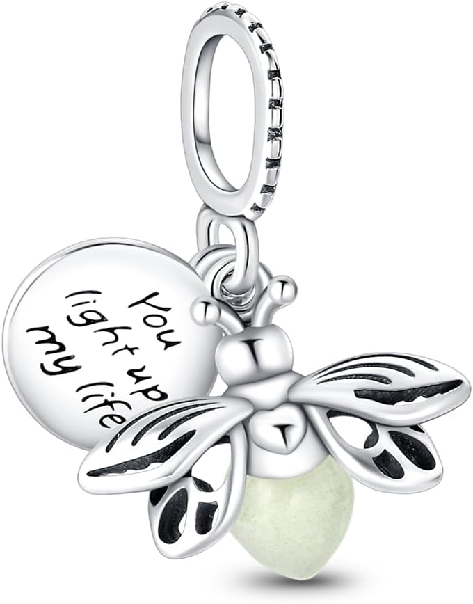 Detalle de TINSLO Bead Charm in Argento Sterling 925 con Cubic Zirconia – Compatibile con Pandora e Braccialetti Europei